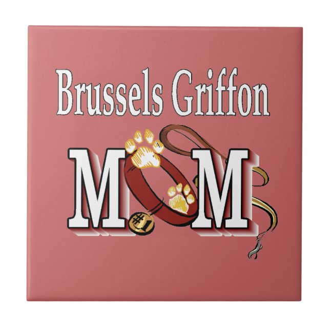 Bryssel Griffon Hund MAMMA Kakelplatta (Framsidan)