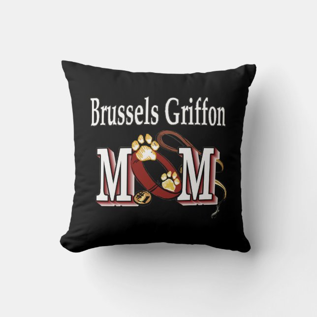 Bryssel Griffon Hund MAMMA Kudde (Framsida)