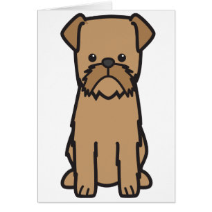Bryssel Griffon hundtecknad Hälsningskort
