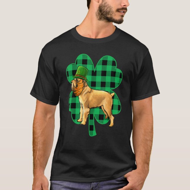 Bryssel Griffon Leprechaun St Patricks Day Lucky  T Shirt (Framsida)