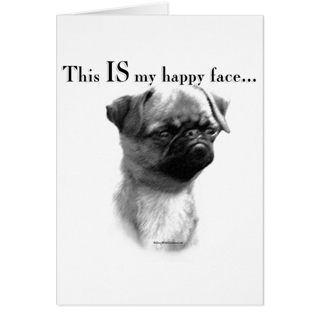 Bryssel Griffon Lycklig Ansikte Hälsningskort (Framsidan)