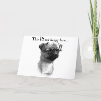 Bryssel Griffon Lycklig Ansikte Kort