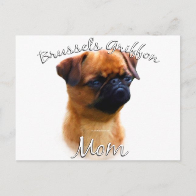 Bryssel Griffon Mamma 2 Vykort (Framsida)