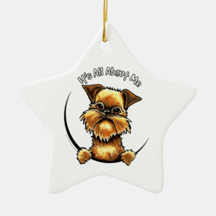 Bryssel Griffon om mig Julgransprydnad Keramik