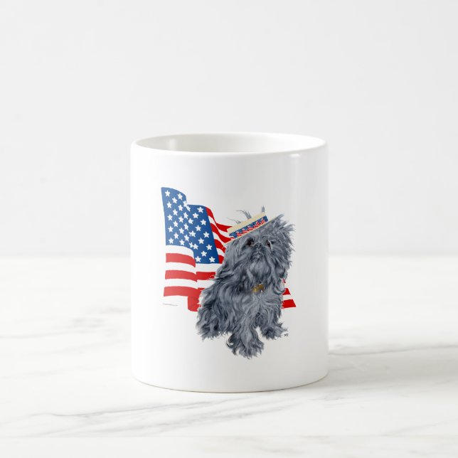 Bryssel Griffon Patriotisk Kaffemugg (Center)