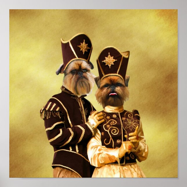 Bryssel Griffon Poster Nobility Hundar Gift (Framsidan)