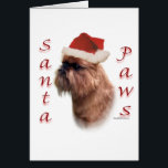 Bryssel Griffon Santa Tassar Hälsningskort<br><div class="desc">Din favoritjultomte hund spelar Jultomten ~ eller Santa Tassar. Den här roligten av AKC hund aveln, Wire Brussels Griffon, gör en unik julklapp på ett t-shirt, prydnadsbrev, hälsningskort, mugg, klistermärke och mycket, mycket mer!</div>