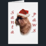 Bryssel Griffon Santa Tassar Hälsningskort<br><div class="desc">Din favoritjultomte hund spelar Jultomten ~ eller Santa Tassar. Den här roligten av AKC hund aveln,  Wire Brussels Griffon,  gör en unik julklapp på ett t-shirt,  prydnadsbrev,  hälsningskort,  mugg,  klistermärke och mycket,  mycket mer!</div>