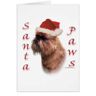 Bryssel Griffon Santa Tassar Hälsningskort
