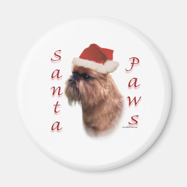 Bryssel Griffon Santa Tassar Magnet (Framsidan)