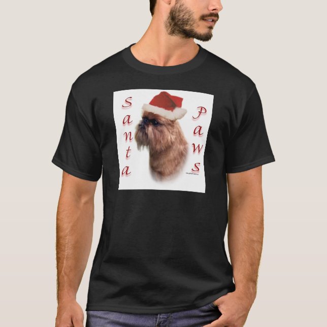 Bryssel Griffon Santa Tassar T-shirt (Framsida)