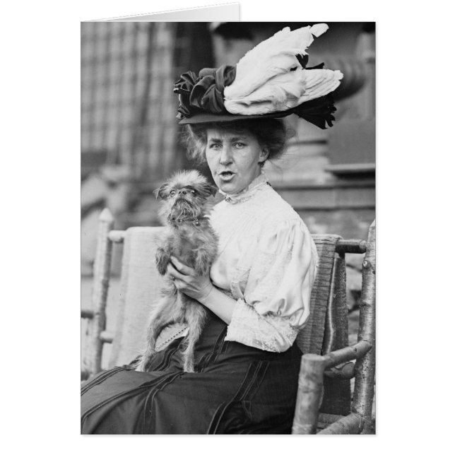 Bryssel Griffon, tidigt 1900-talet Hälsningskort (Framsidan)