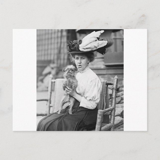 Bryssel Griffon, tidigt 1900-talet Vykort (Framsida)