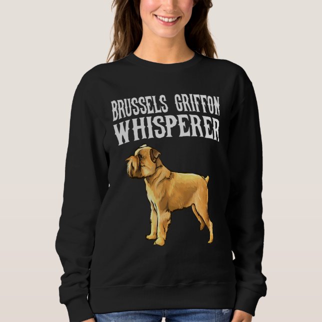 Bryssel Griffon Viskar Hund T Shirt (Framsida)