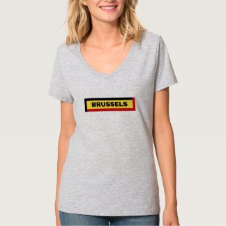 Bryssel i Belgien Flagga Färg T Shirt