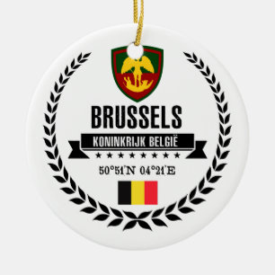 Bryssel Julgransprydnad Keramik