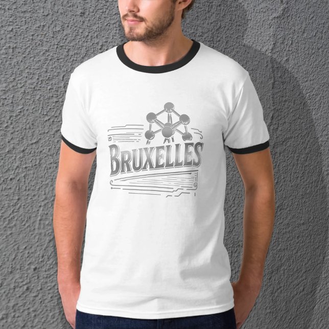 Bryssel Quantum Nostalgisk Grundläggande Ringklock T Shirt (Skapare uppladdad)