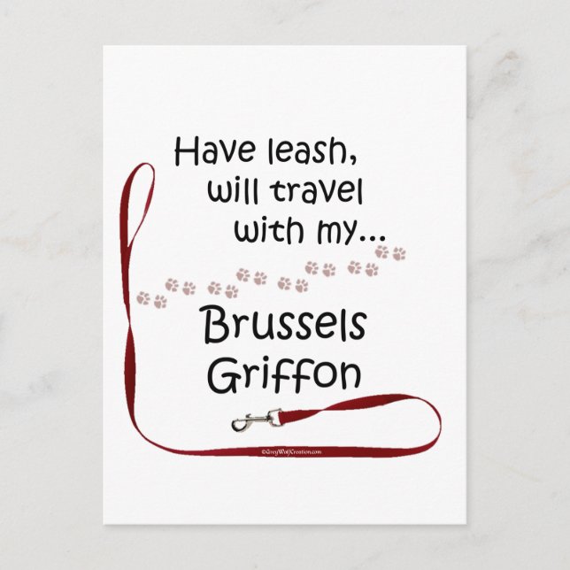 Bryssel Travel Leash Vykort (Framsida)