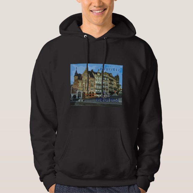 Bryssel-vy från serie-besök.. hoodie (Framsida)