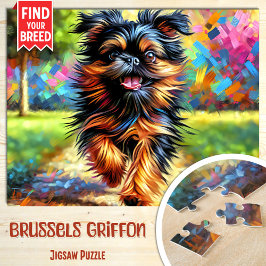 Brysselgriffon Hundporträtt Akryl Konsttryck Pussel