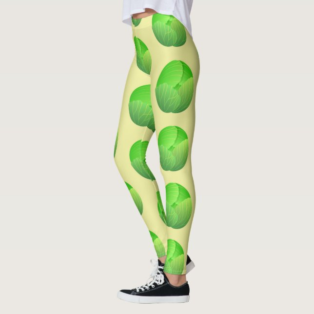 Brysselkål Grönsaksälskare Vegetarisk Mat Leggings (Vänster)