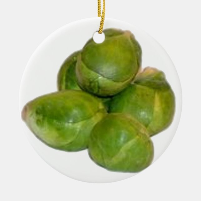 Brysselkål Julgransprydnad Keramik (Framsidan)