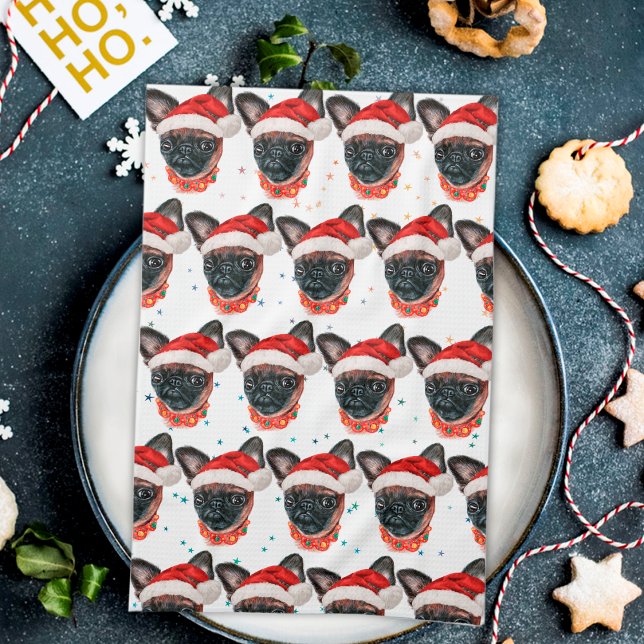 Bryssels Griffon-julen Hund aveln Kökshandduk (Skapare uppladdad)