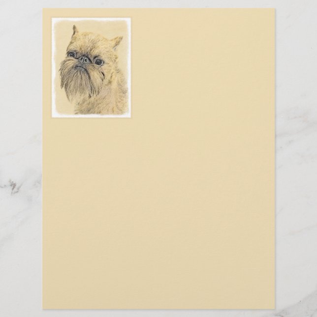 Bryssels Griffon-målning - Cute Original Hund Art (Framsida)