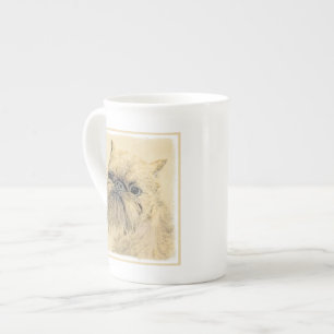 Bryssels Griffon-målning - Cute Original Hund Art Benporslin Mugg