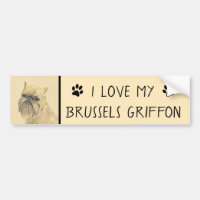 Bryssels Griffon-målning - Cute Original Hund Art
