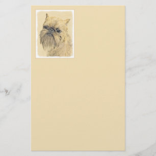 Bryssels Griffon-målning - Cute Original Hund Art Brevpapper