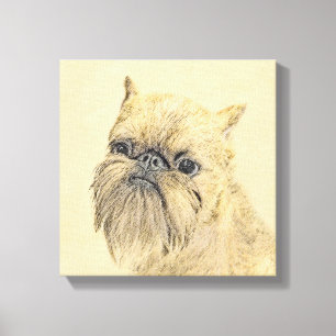 Bryssels Griffon-målning - Cute Original Hund Art Canvastryck