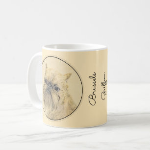 Bryssels Griffon-målning - Cute Original Hund Art Kaffemugg