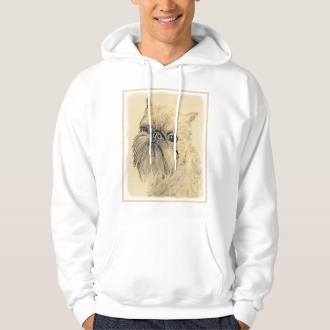 Bryssels Griffon-målning - Cute Original Hund Art Sweatshirt (Framsida)