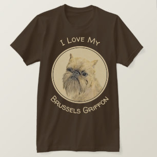Bryssels Griffon-målning - Cute Original Hund Art T Shirt
