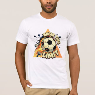 Bryt Gränsen Fotboll Eld Mål Sport Motiv T Shirt