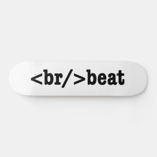bryt HTML-kod Old School Skateboard Bräda 18 Cm