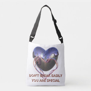 Bryt inte lätt-Motivational Crossbody Tote-påsen Axelväska