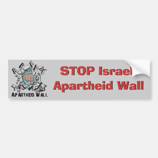 Bryt israelisk apartheidmur bildekal (Framsidan)