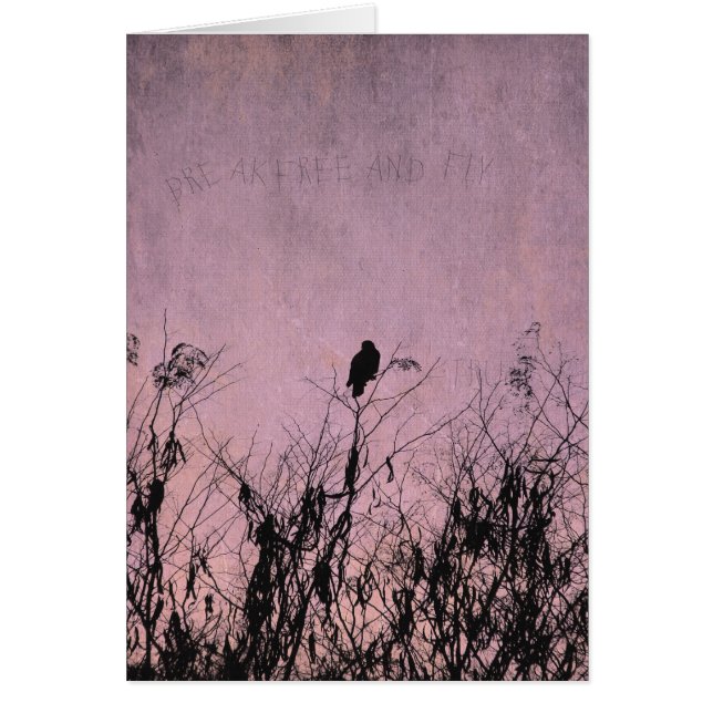 Bryt ledigt hälsningskort (Framsidan)