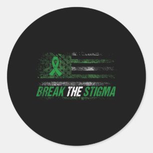 Bryt medvetandegraden om psykisk hälsa i Stigma Runt Klistermärke