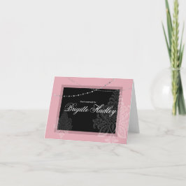 Bryt och Brunch Rosa och svart Helgkort
