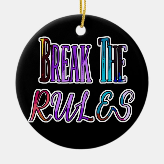 Bryt Regler - färglös rebell Julgransprydnad Keramik (Framsidan)