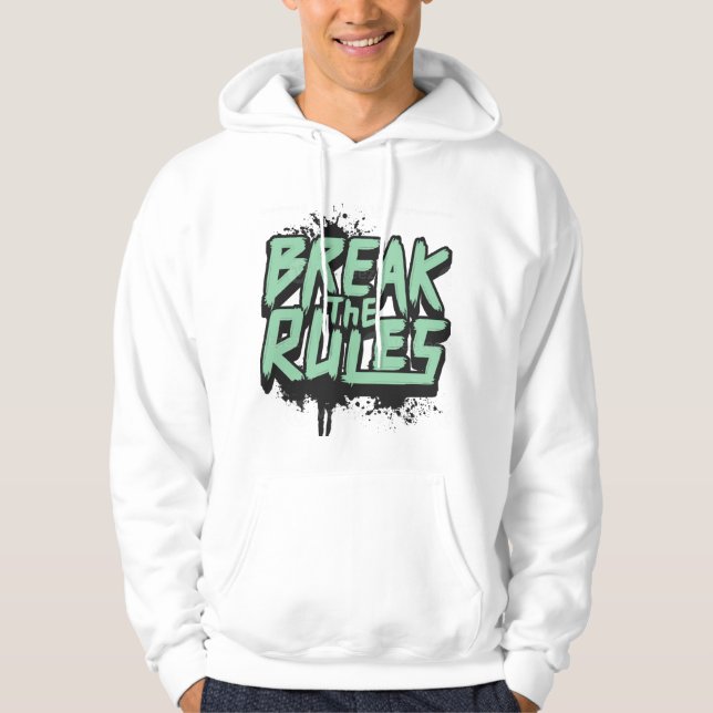 Bryt Regler - Motivational Hoodie för manar (Framsida)