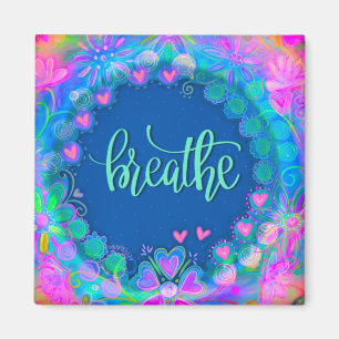Bryt Trendiget Blå inspirerande Söt Blommigt Magnet