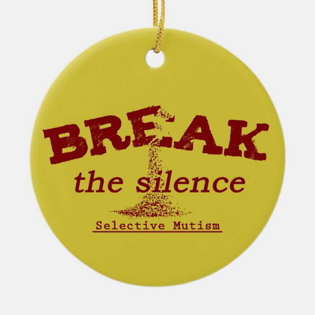 Bryt tystnaden julgransprydnad keramik (Framsidan)