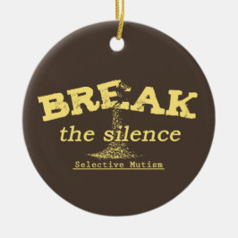 Bryt tystnaden julgransprydnad keramik