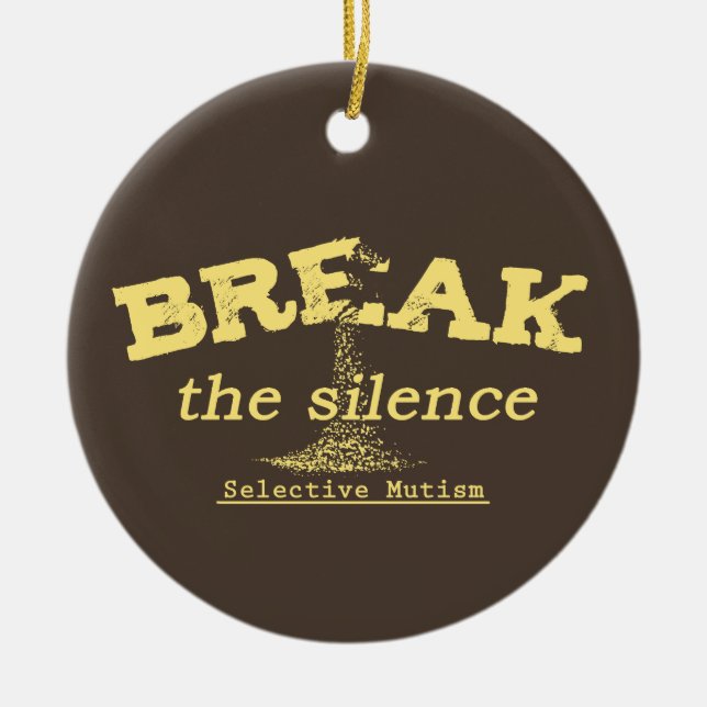 Bryt tystnaden julgransprydnad keramik (Framsidan)