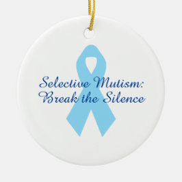 Bryt tystnadsbandet julgransprydnad keramik