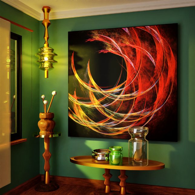 Bryta Abstrakten Circle Wrapped Canvas Skriv ut (Breaking the Circle Abstract Wrapped Canvas Print)